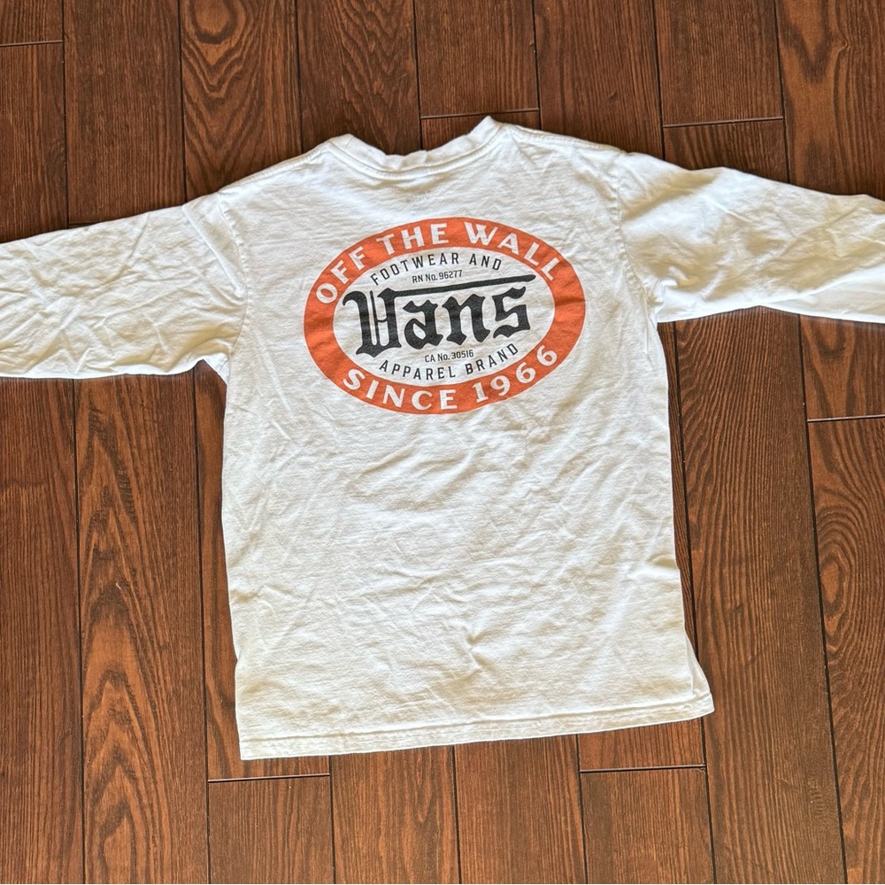 Vans off the Wall white long sleeve tee